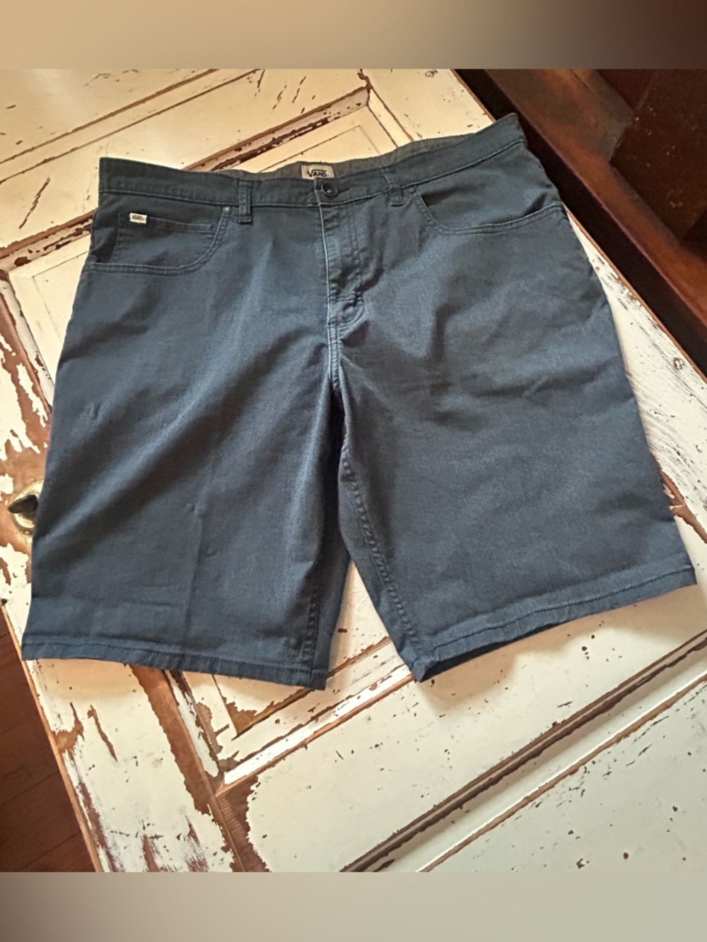Vans Men's Blue Roy 5 Pocket Shorts - Size 38